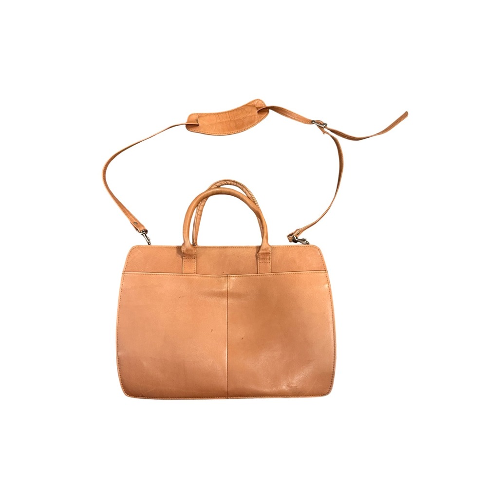 Piel Leather Briefcase Unisex OS Tan  Handcrafted Colombia Laptop Bag